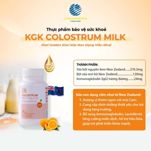 KGK Colostrum Milk – Vien nhai sua non 1