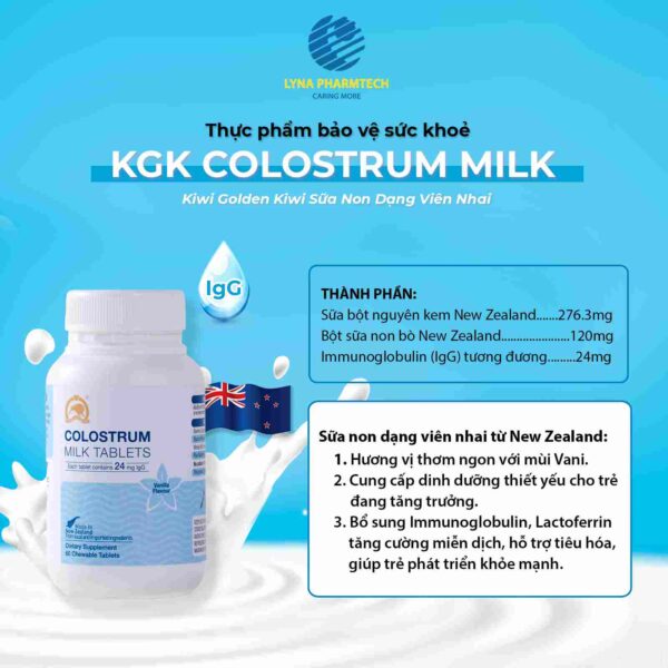 KGK Colostrum Milk – Vien nhai sua non 3