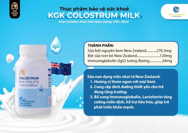 KGK Colostrum Milk – Vien nhai sua non 5