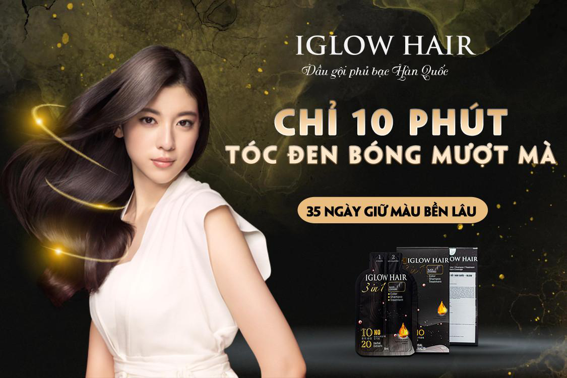 Ra mắt dầu gội phủ bạc Hàn Quốc - Iglow an toàn lành tính, giúp tóc đen khỏe 